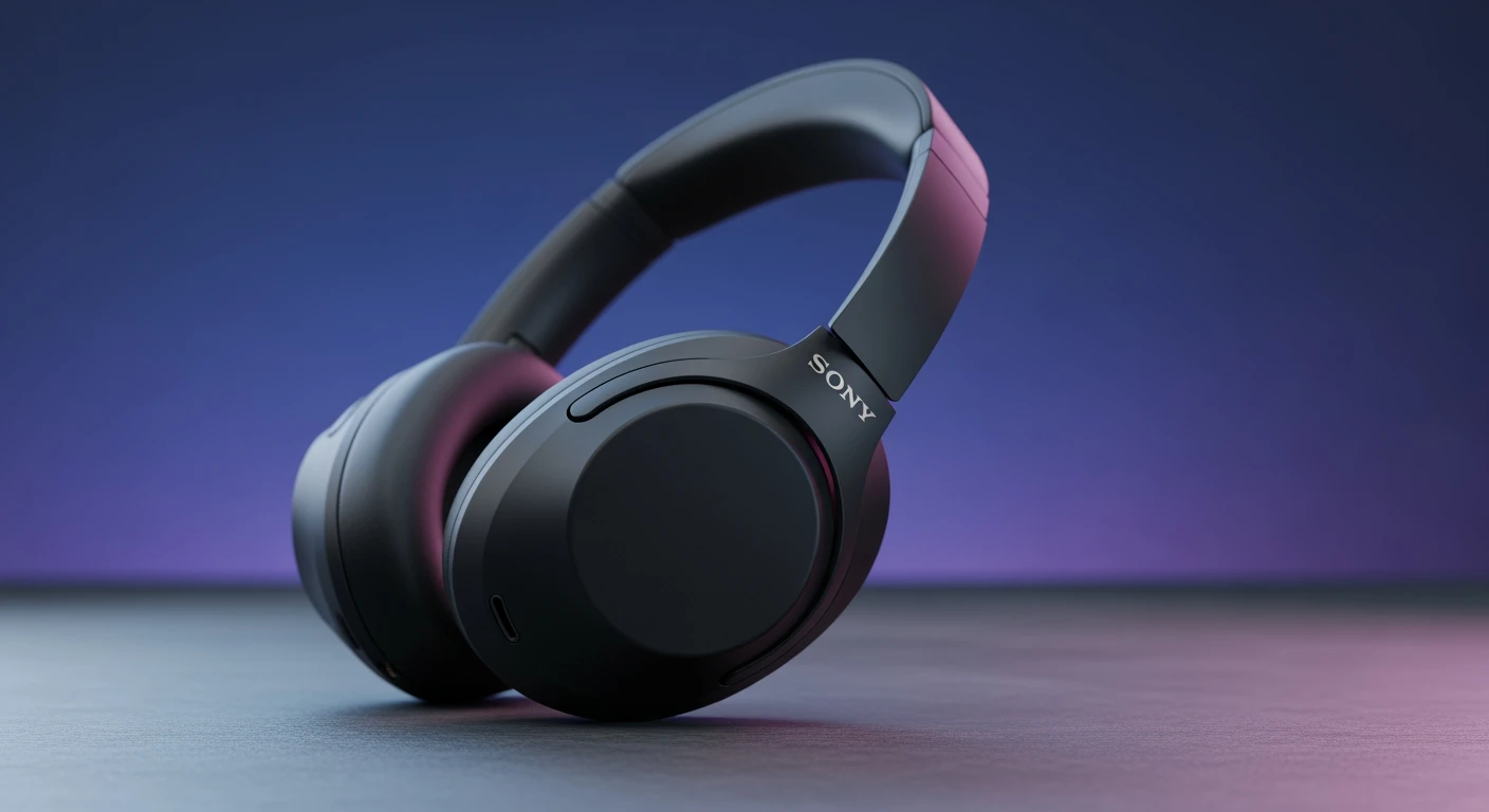 Zwarte Sony koptelefoon kopen? Close-up van de beste Sony koptelefoon WH-1000XM6.