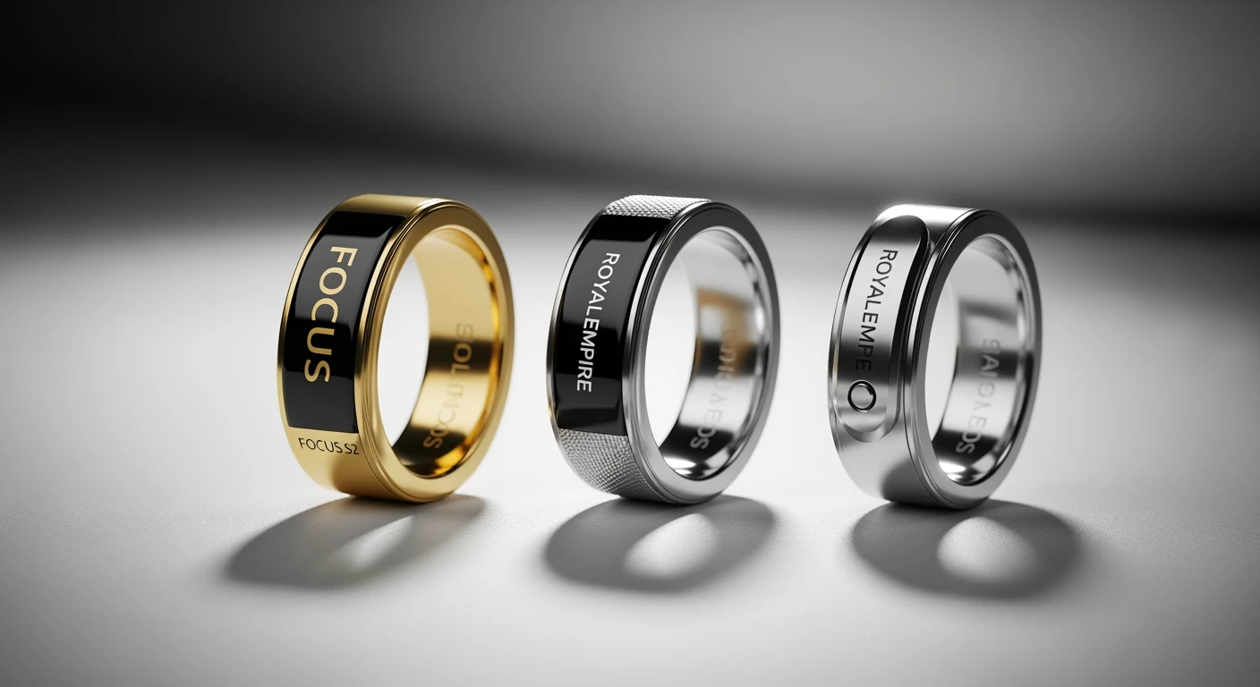 Beste smart ring deals: Gouden Focus S2, zilveren Royal Empire en een moderne ring.