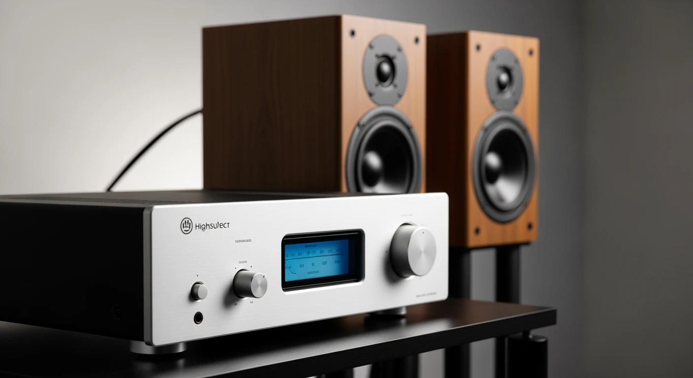 Stijlvolle versterker bestellen? Audio setup met speakers. Beste versterker kopen.