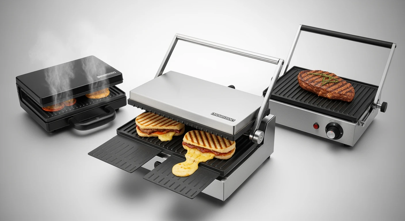 Contactgrill: Diverse modellen, van panini tot steak, perfect gegrild.