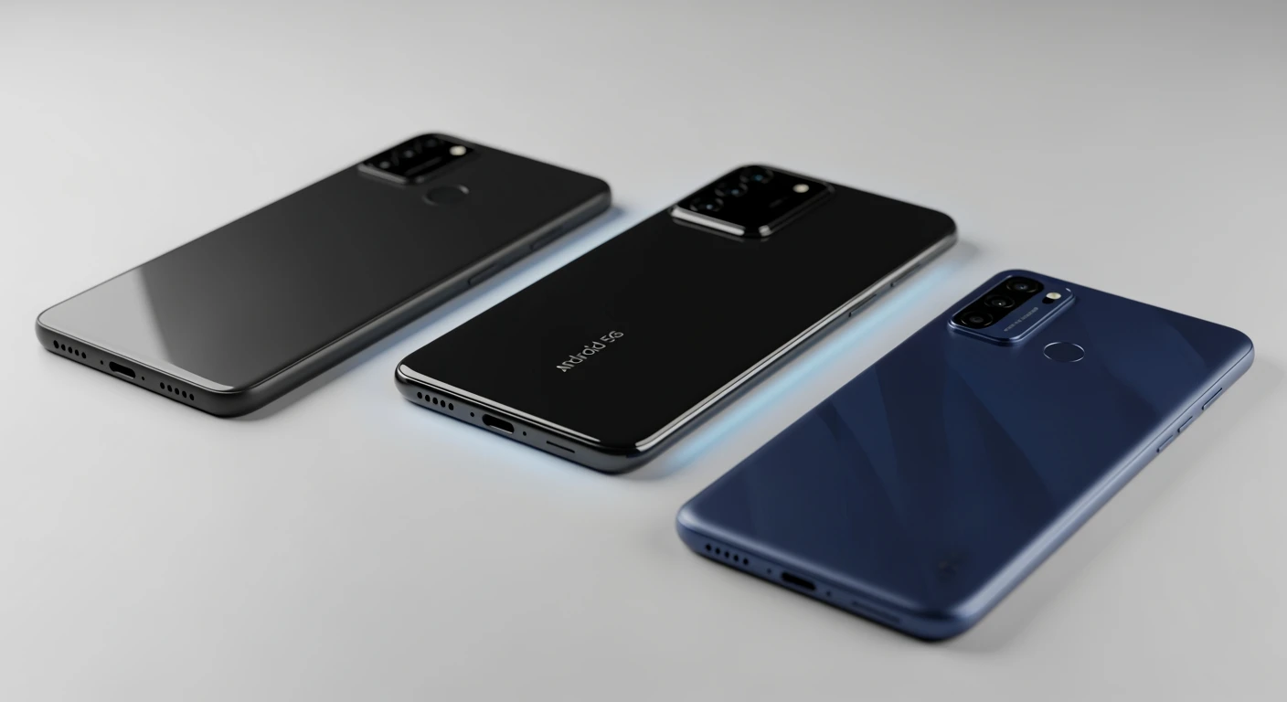 Android telefoon deals 2026: Budget, 5G en mid-range modellen in close-up.