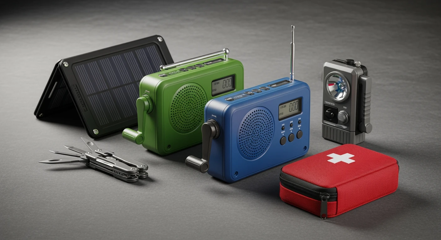 Noodradio kopen? Noodpakket radio's van NovaWare met EHBO-kit, zonnecel en zaklamp voor noodsituaties.