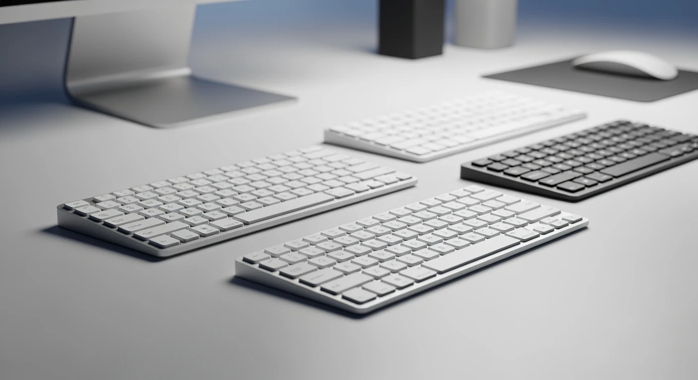 Draadloze toetsenborden: Top selectie beste draadloos toetsenbord op een minimalistische werkplek.
