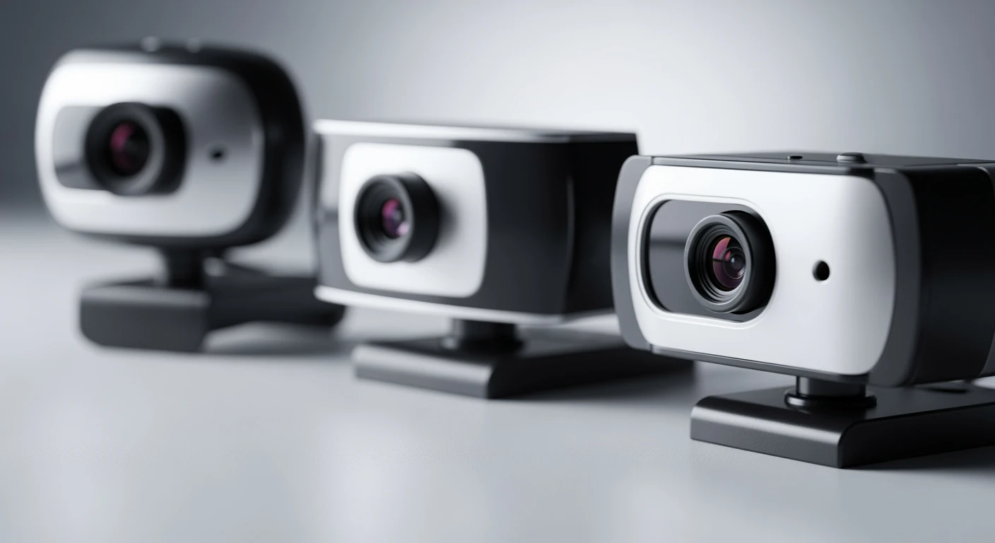 Beste webcams 2026: Close-up van diverse modellen voor de beste webcam koop.
