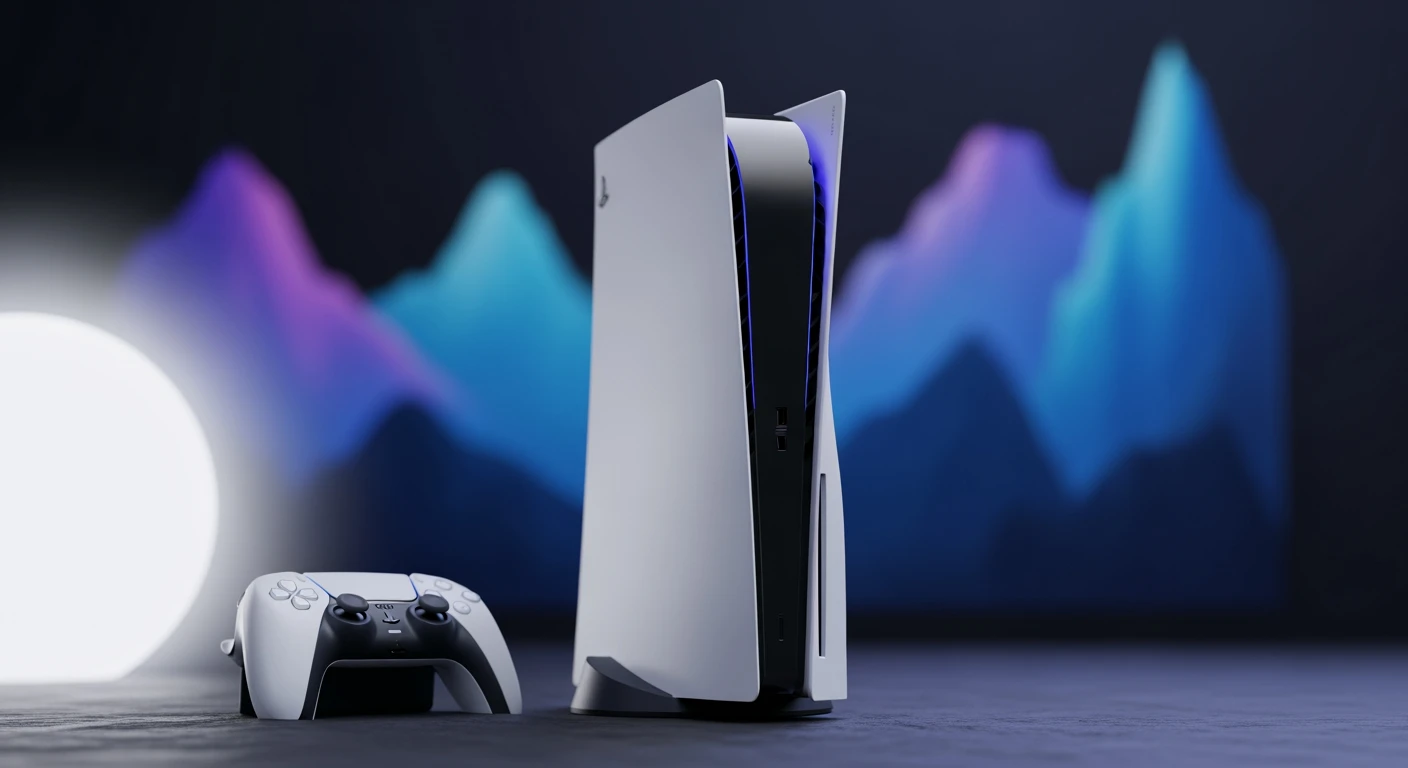 Beste PlayStation setup: PS5 Slim met DualSense controller.