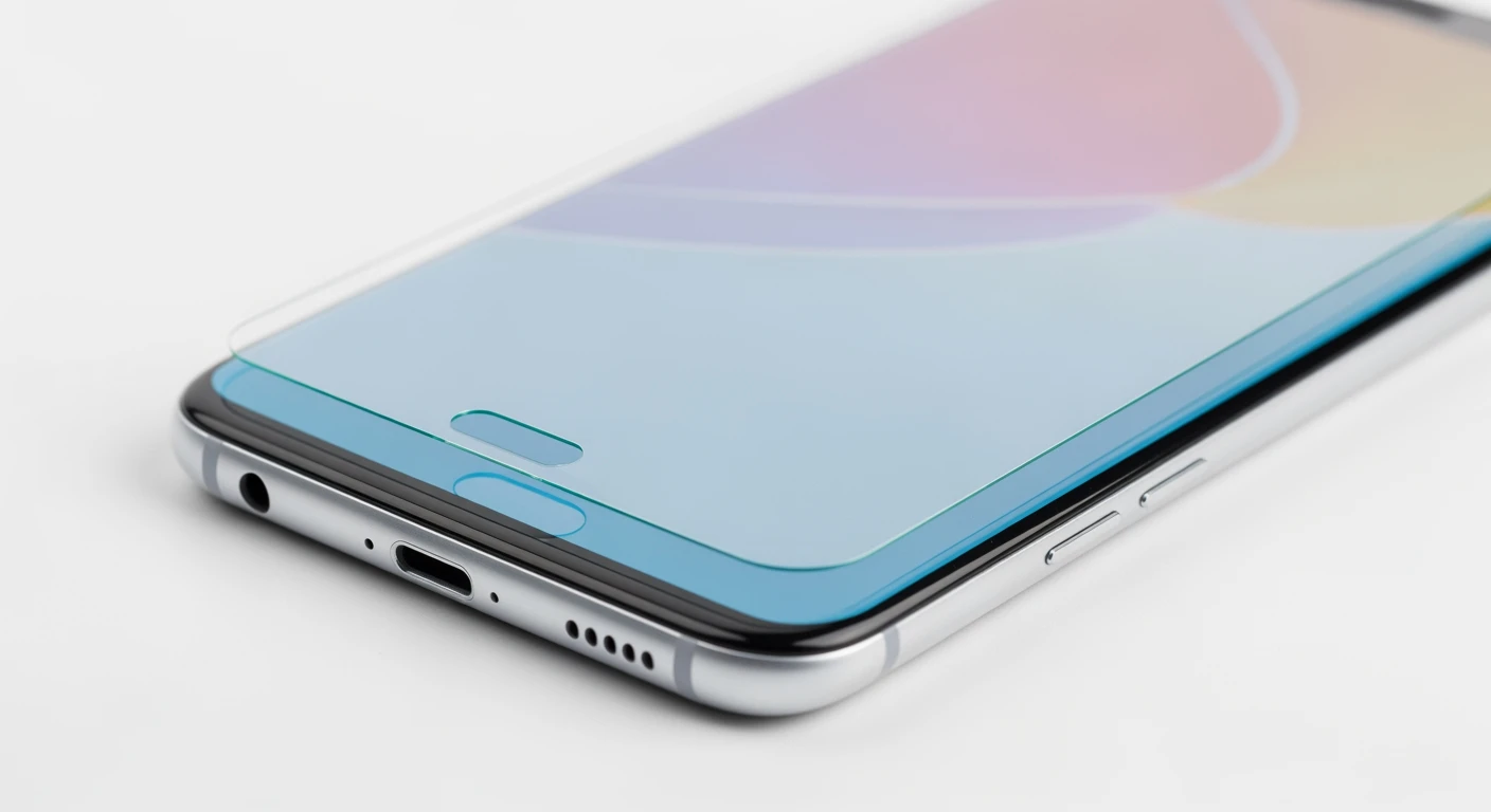 Samsung screenprotector: Tempered glass applicatie op Galaxy smartphone.