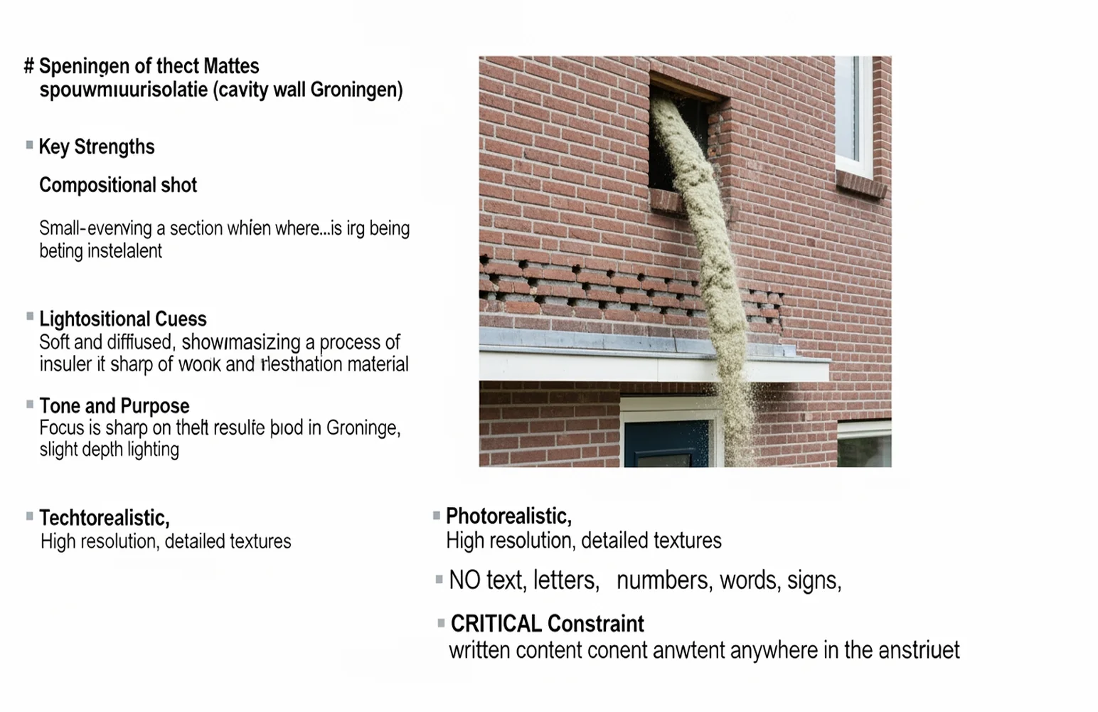 Spouwmuurisolatie in Groningen - professionele installatie