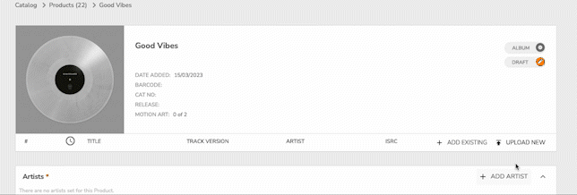 Add your Product's title and other metadata