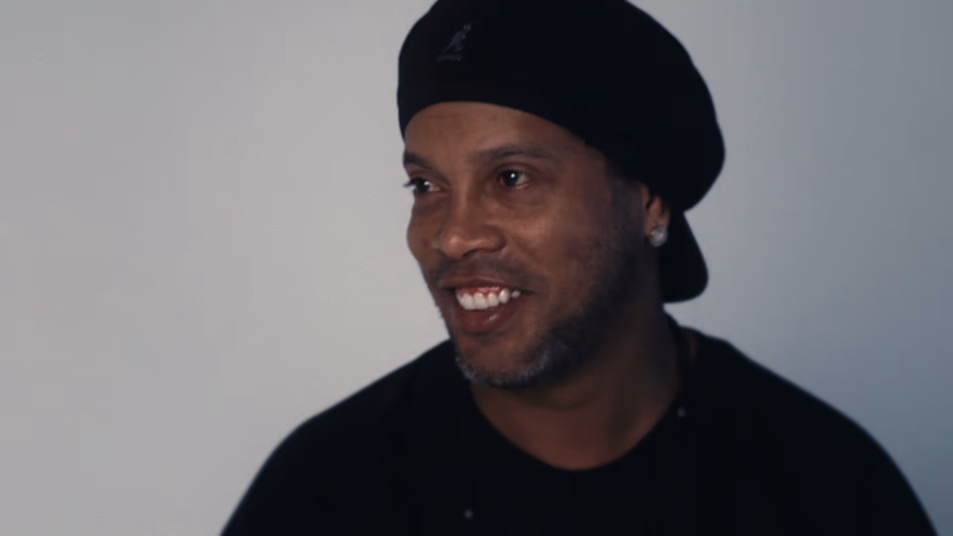 Ronaldinho has a good time inside the Nike European headquarters in Amsterdam.