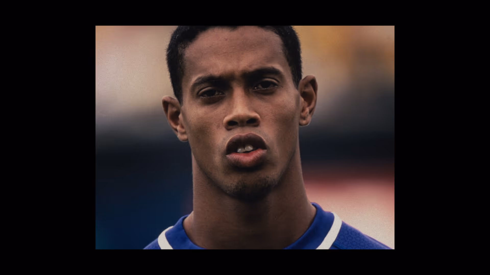 A picture of young football player Ronaldinho.