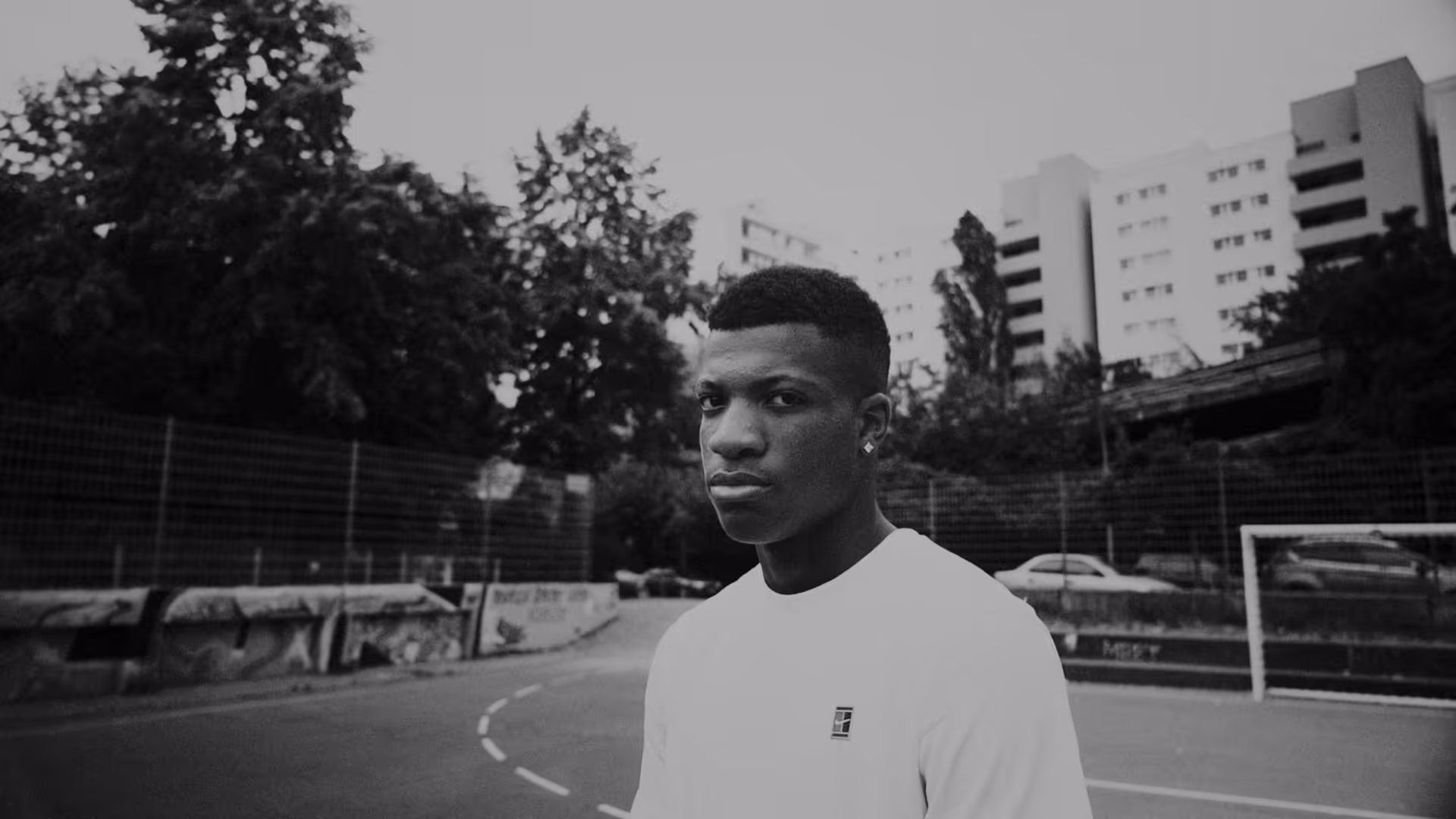 Jessic Ngankam is on a street-football pitch in Kreuzberg, Berlin.