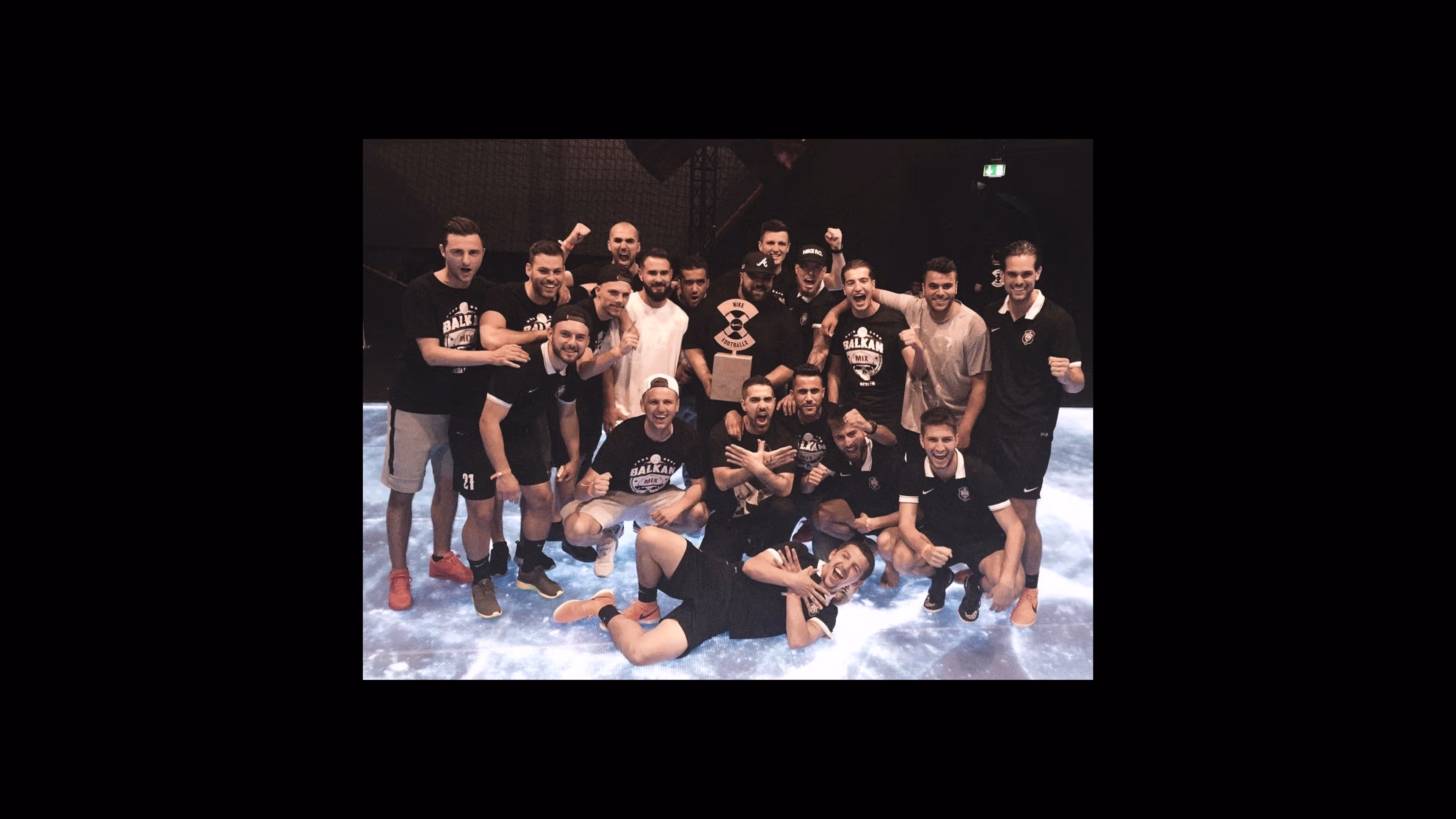 A group picture of the infamous street-football crew Balkan Mix.
