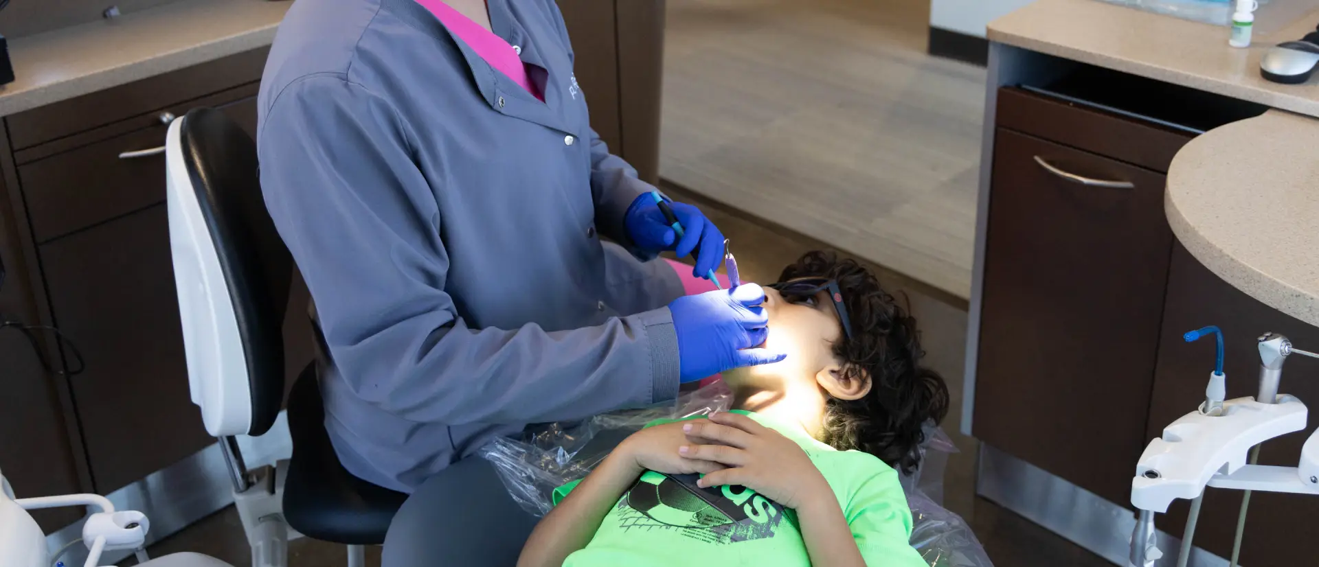 Close up of germs on teeth
