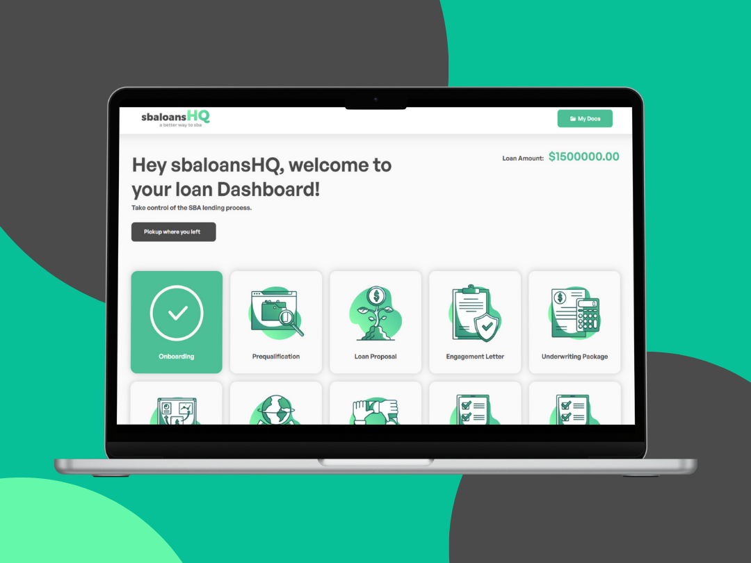 sbaloanshq client dashboard sample