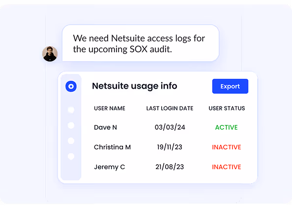 CloudEagle continuous compliance dashboard showing automatic audit evidence capture for access changes and reviews for SOC 2 and other regulatory requirements