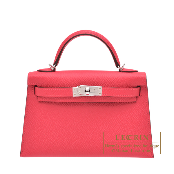 Hermes Kelly 20 Rose Extreme Epsom Leather PHW