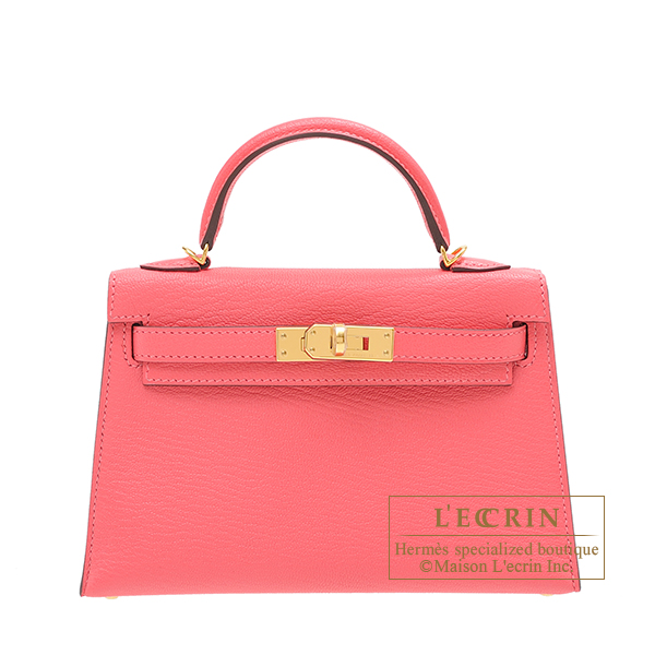 Hermes Kelly 20 Rose Lipstick Chevre Mysore Goatskin GHW