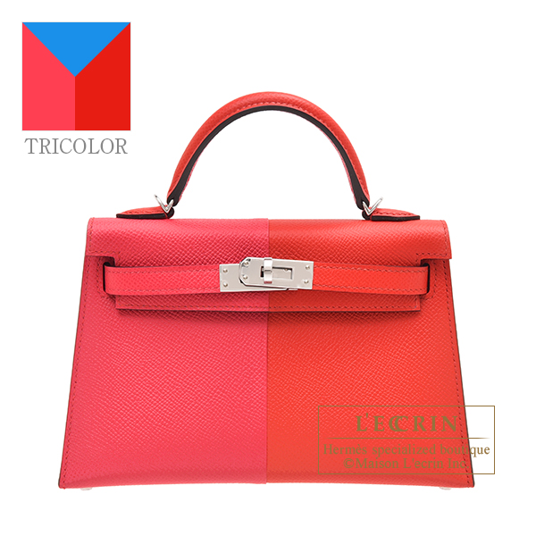 Hermes Kelly 20 Casaque Rose Extreme Blue Zanzibar Rouge Coeur PHW