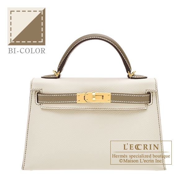 Hermes Kelly 20 HSS Etoupe Grey Craie Epsom Leather GHW