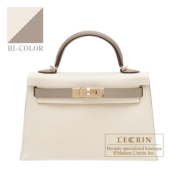 Hermes Kelly 20 HSS Gris Asphalt Craie Epsom Leather PBHW