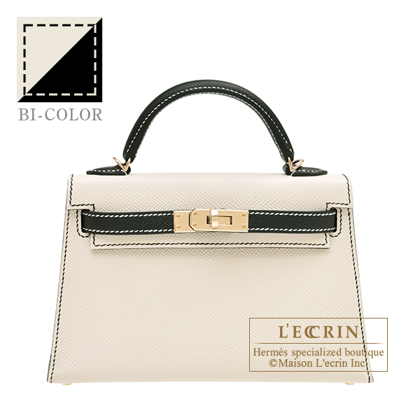 Hermes Kelly 20 HSS Black Craie Epsom Leather PBHW
