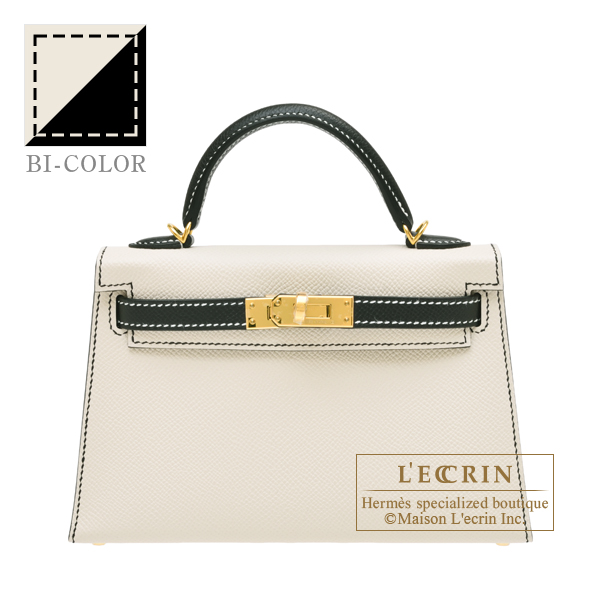 Hermes Kelly 20 HSS Black Craie Epsom Leather GHW