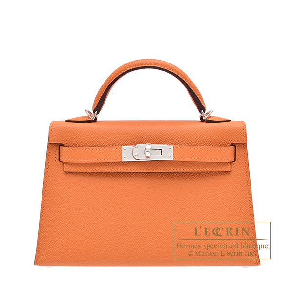 Hermes Kelly 20 Sellier Orange Epsom Leather PHW