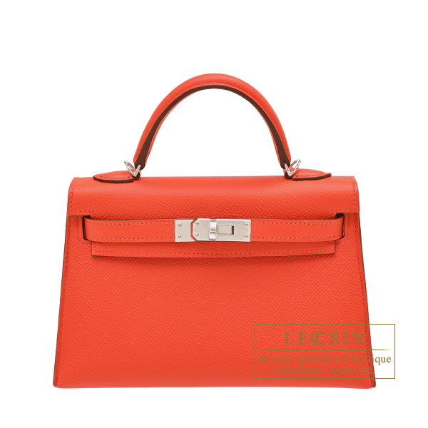 Hermes Kelly 20 Sellier  Capucine Epsom Leather PHW