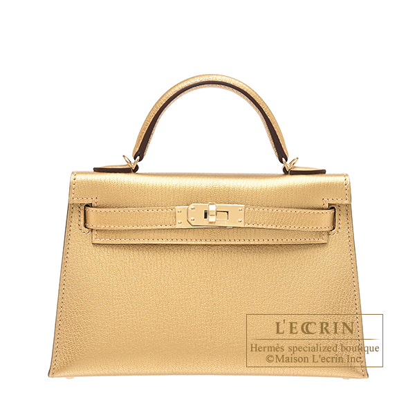 Hermes Kelly 20 Sellier Dore Chevre Chamkila Goatskin PBHW