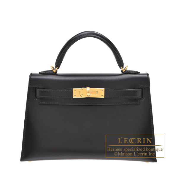 Hermes Kelly 20 Sellier Black Box Calf Leather GHW