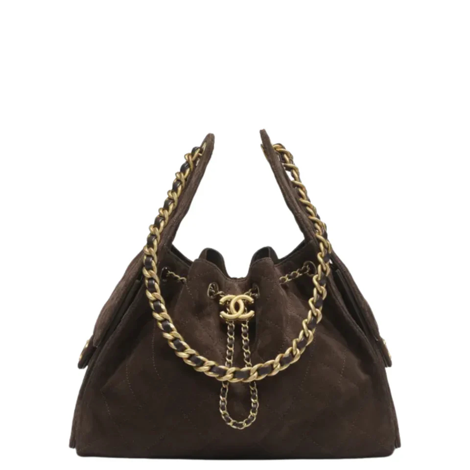 Chanel 25 Small Suede GHW