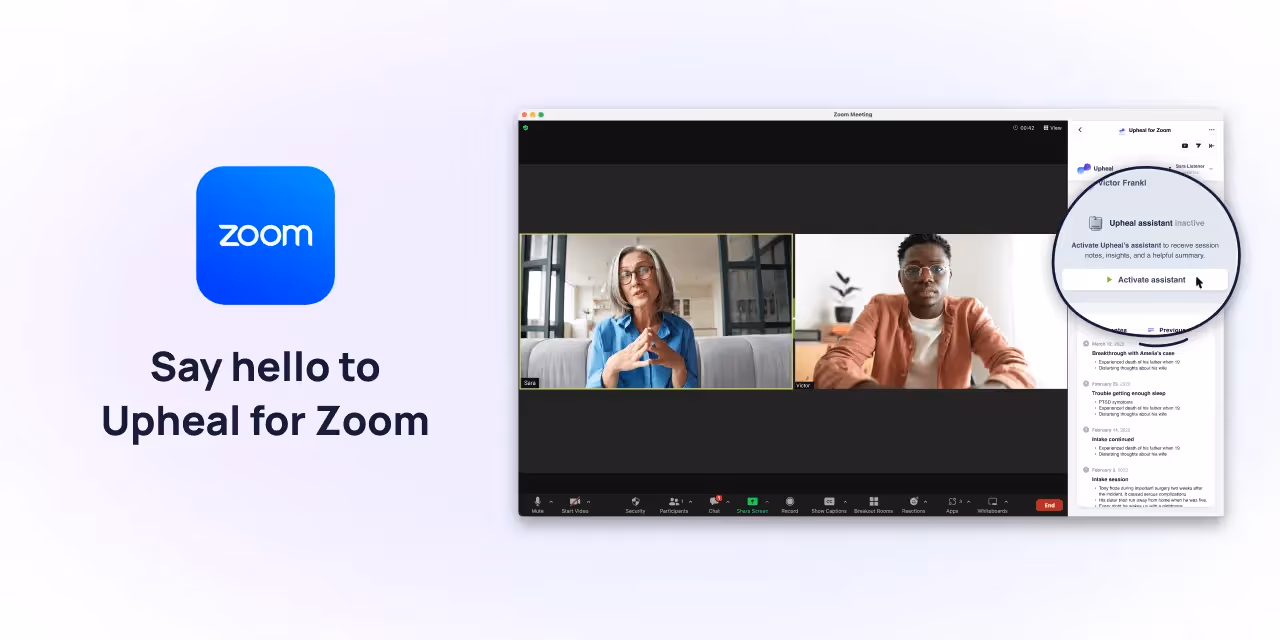 Call on Zoom, get Upheal’s AI notes and insights