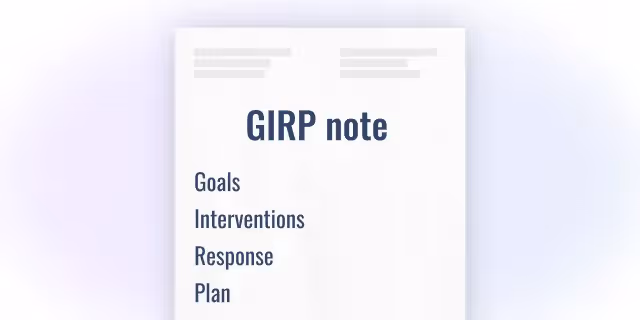 How to write GIRP notes for therapy (with example)