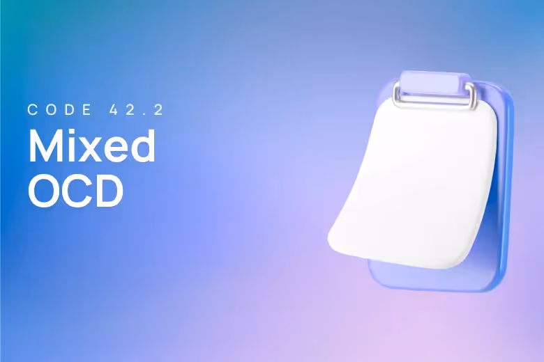 ICD-10 code for mixed obsessional thoughts and acts