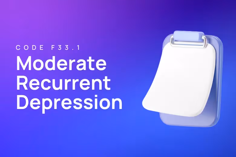 ICD-10 code for major depressive disorder, recurrent, moderate