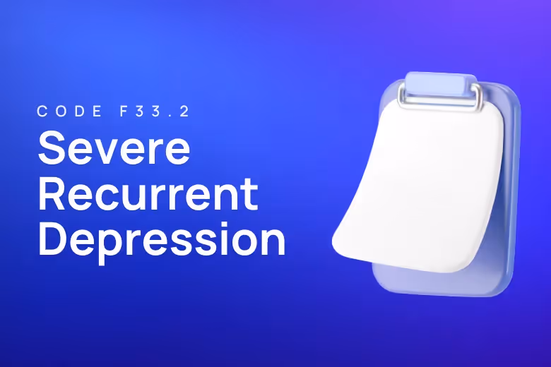 ICD-10 code for major depressive disorder, recurrent, severe without psychotic features