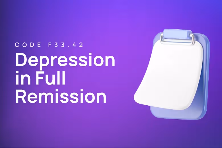 ICD-10 code for major depressive disorder in full remission