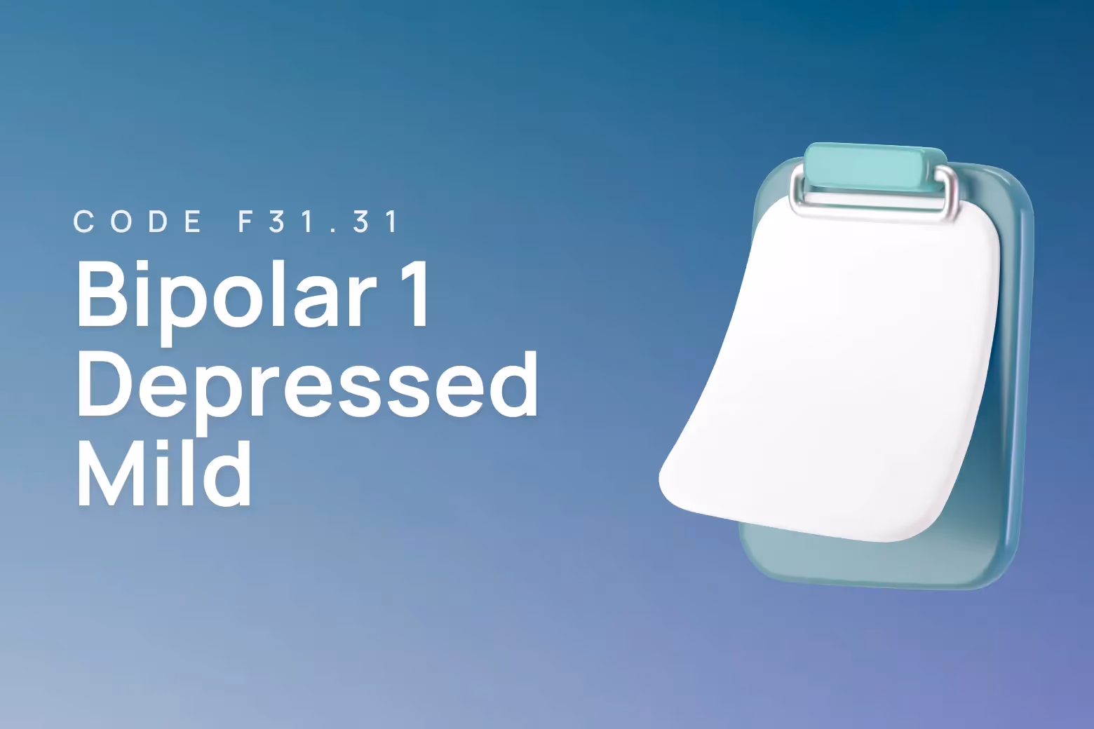 ICD-10 code for bipolar disorder, current episode depressed, mild