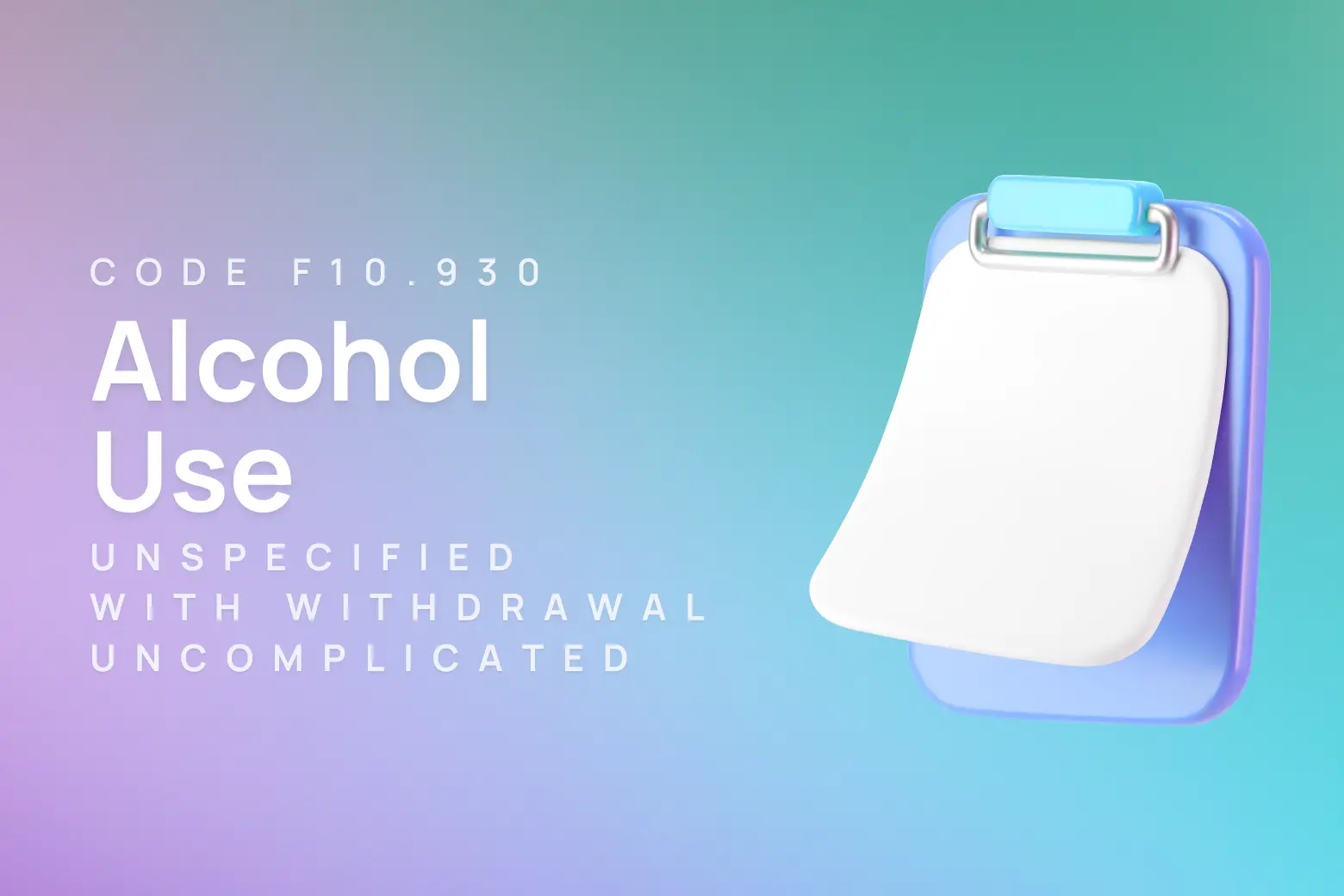 ICD-10 code for alcohol use, unspecified with withdrawal, uncomplicated