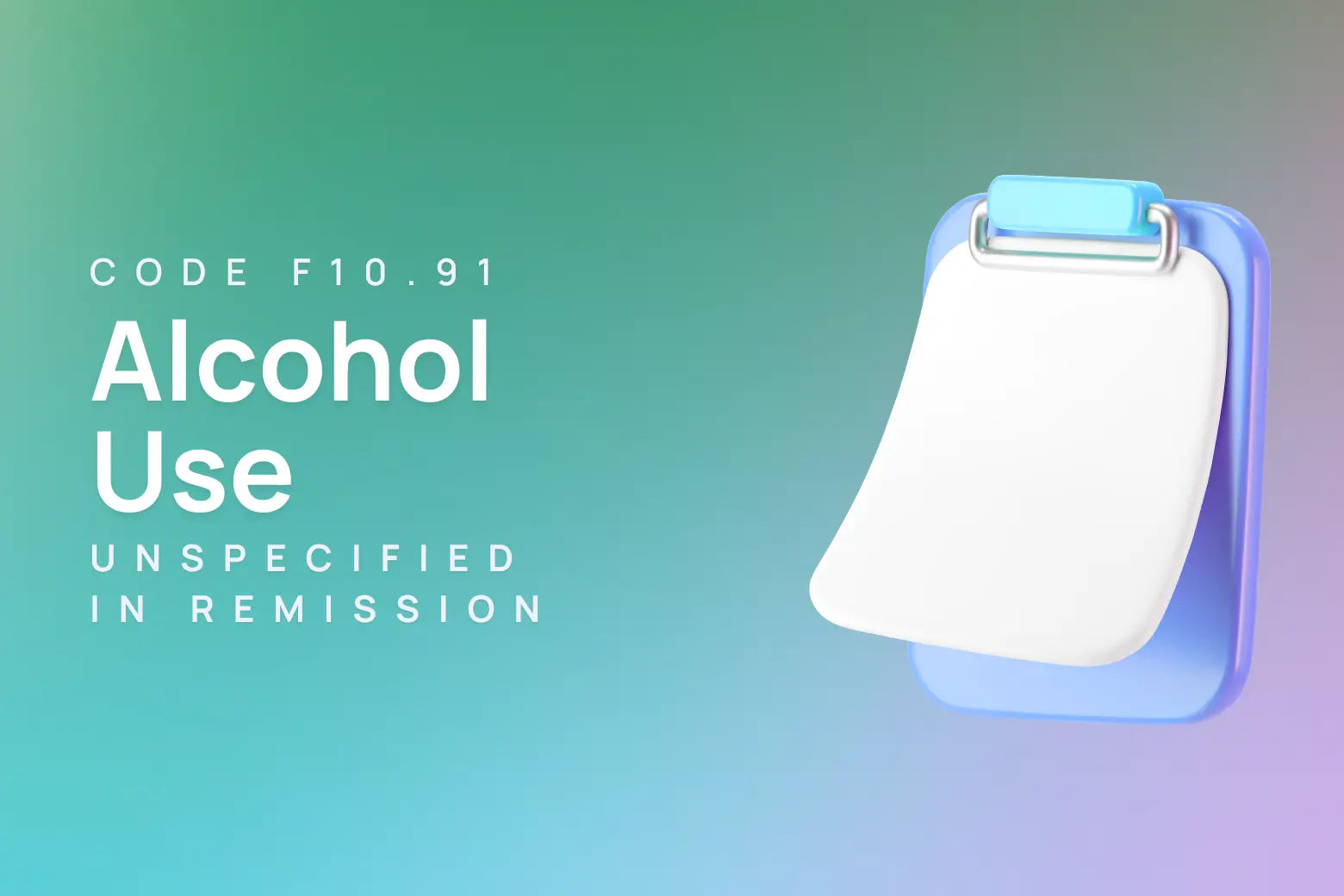 ICD-10 code for alcohol use, unspecified, in remission