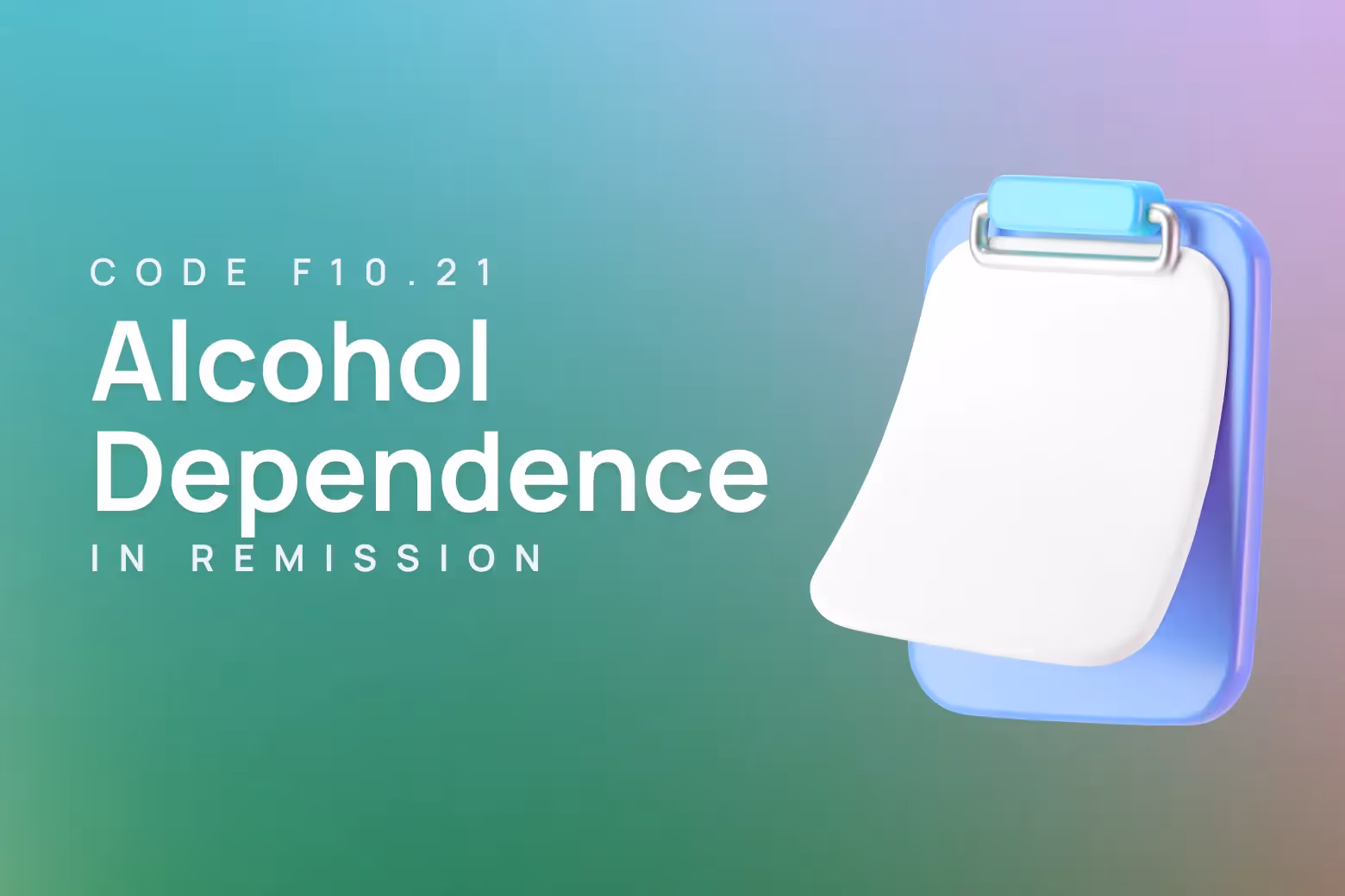 ICD-10 code for alcohol dependence, in remission
