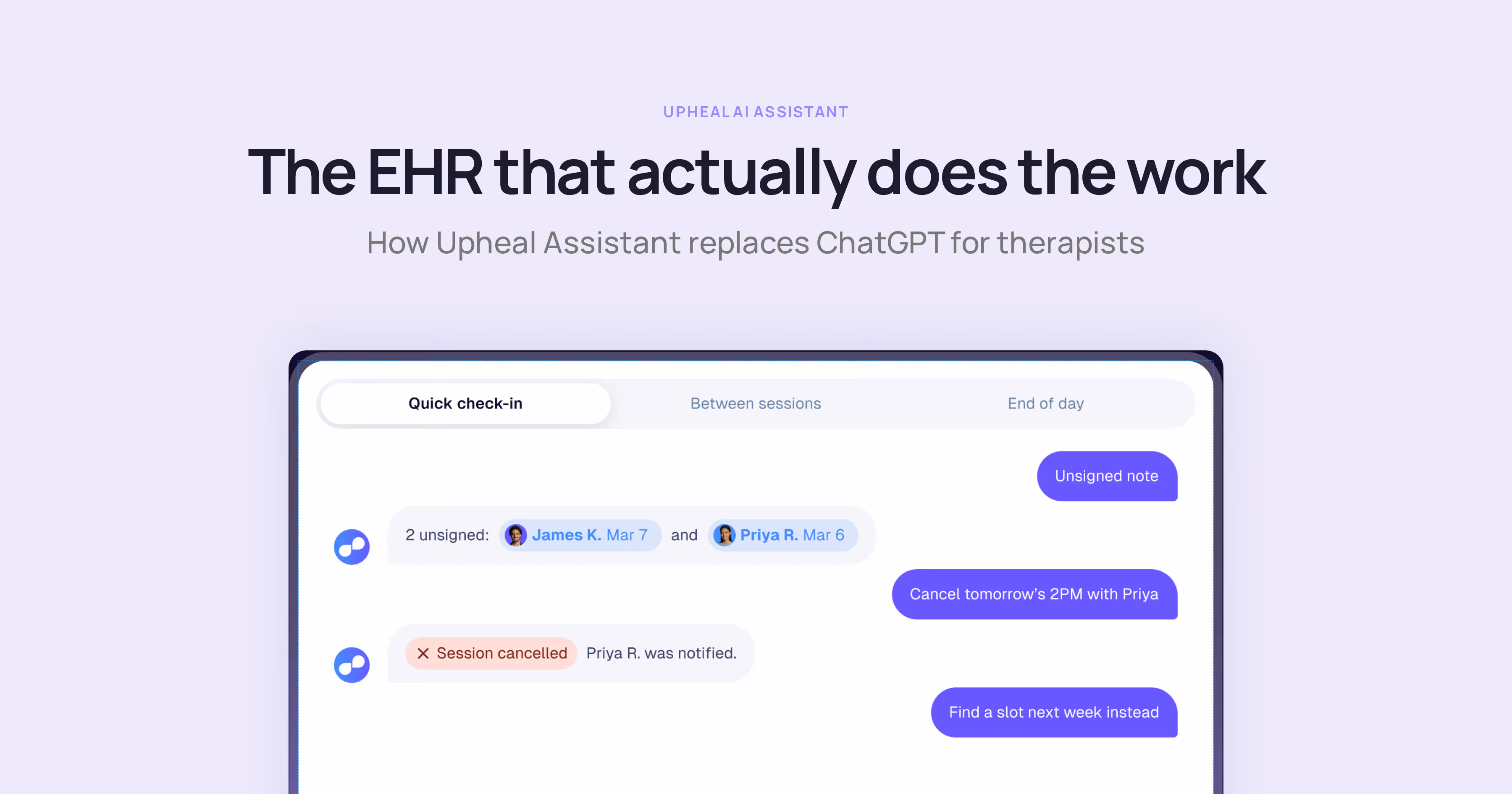 The EHR that actually does the work: how Upheal Assistant replaces ChatGPT for therapists