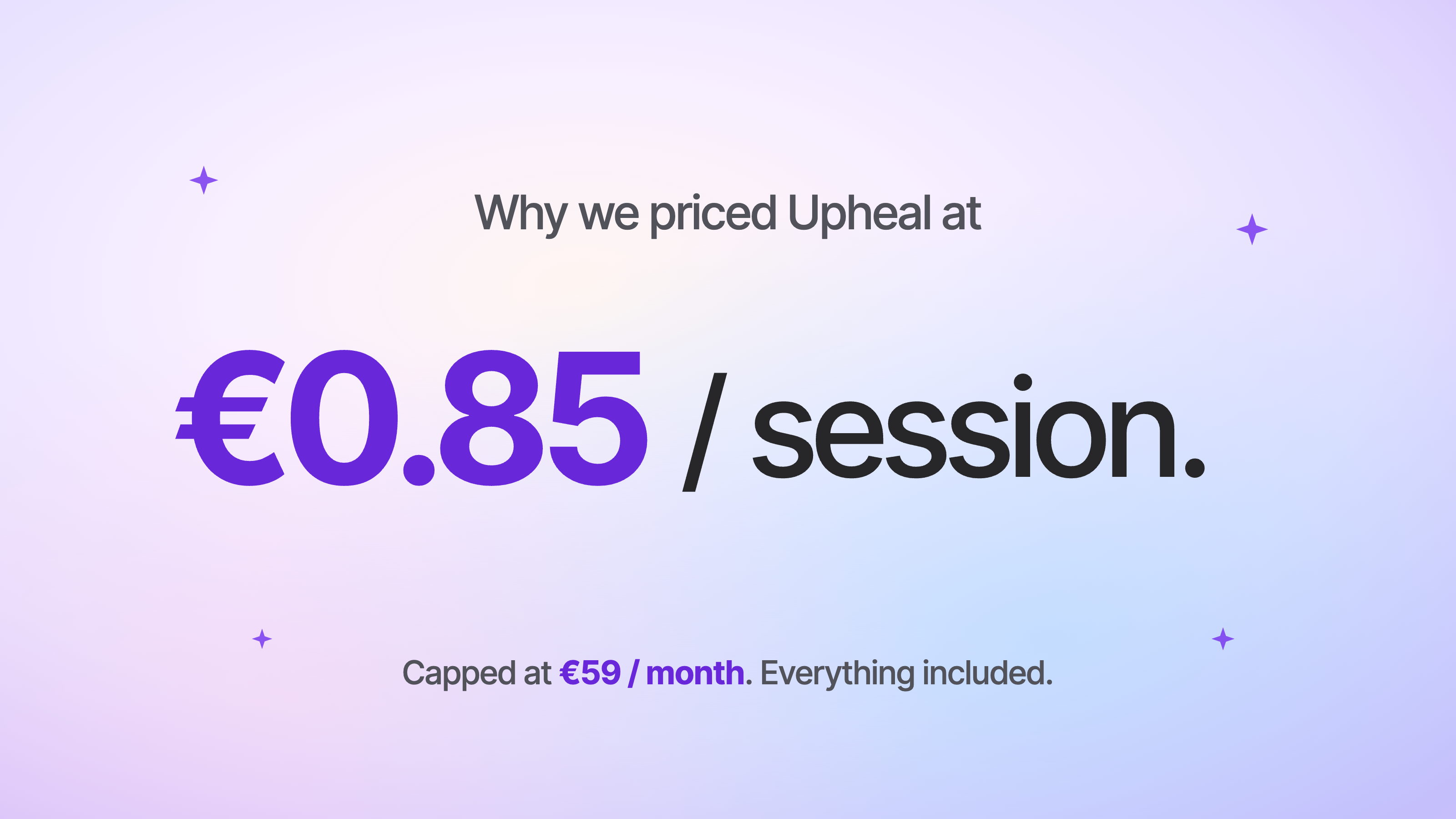 Why we priced Upheal at €0.85 per session
