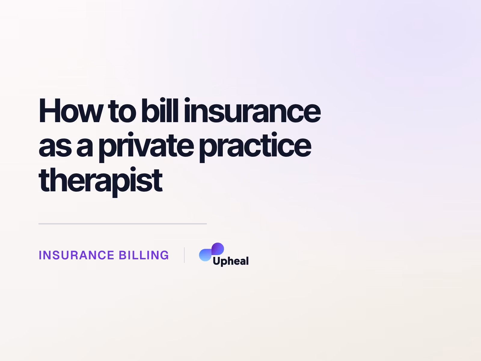How to bill insurance as a private practice therapist