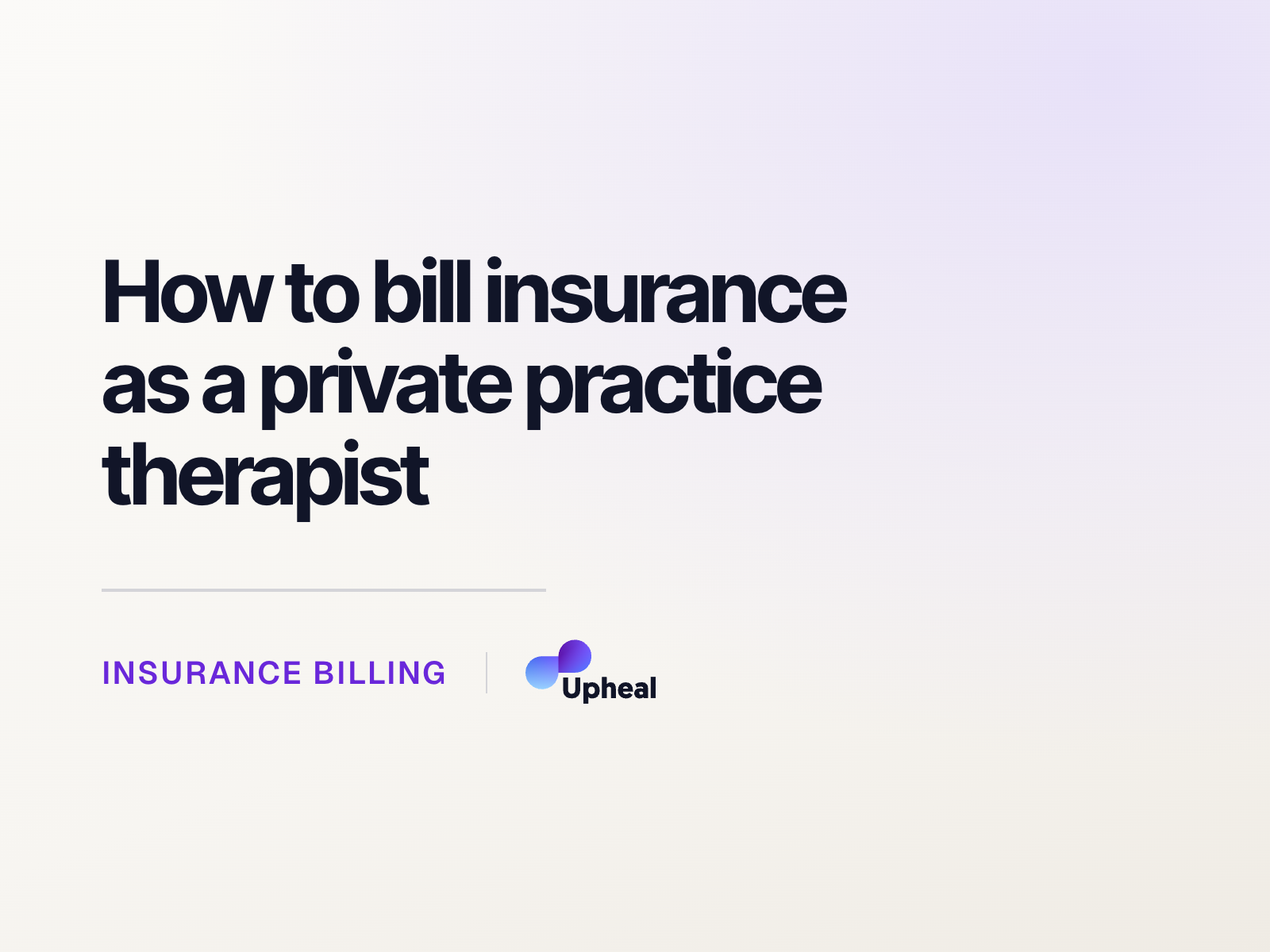 How to bill insurance as a private practice therapist