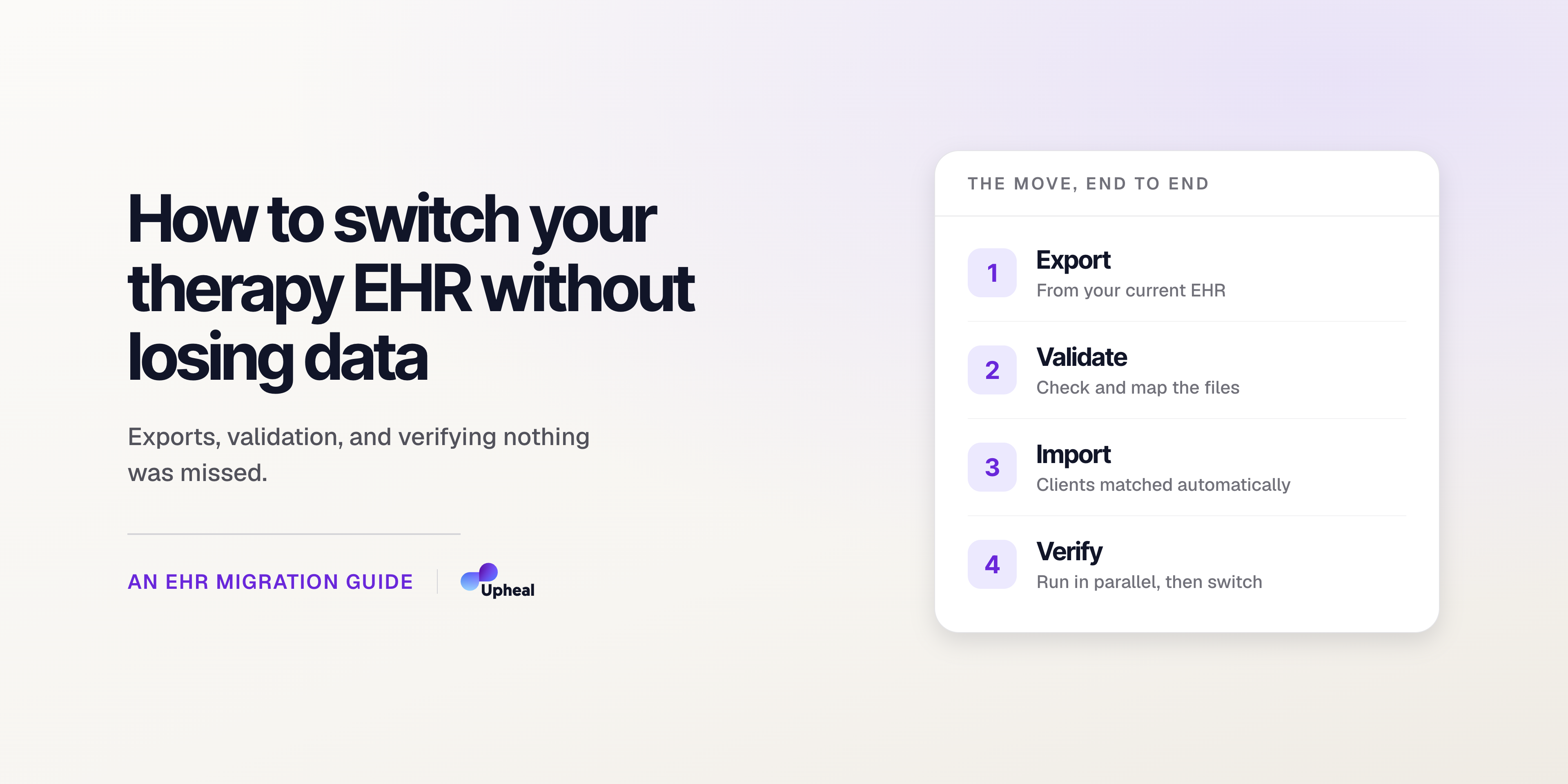 How to switch your therapy EHR without losing data