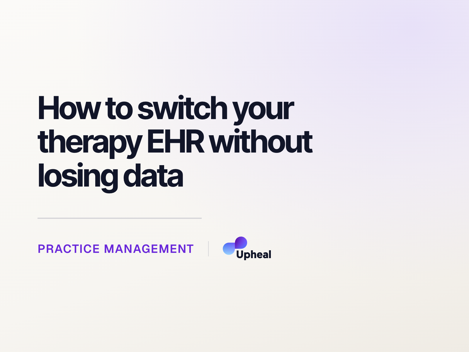 How to switch your therapy EHR without losing data