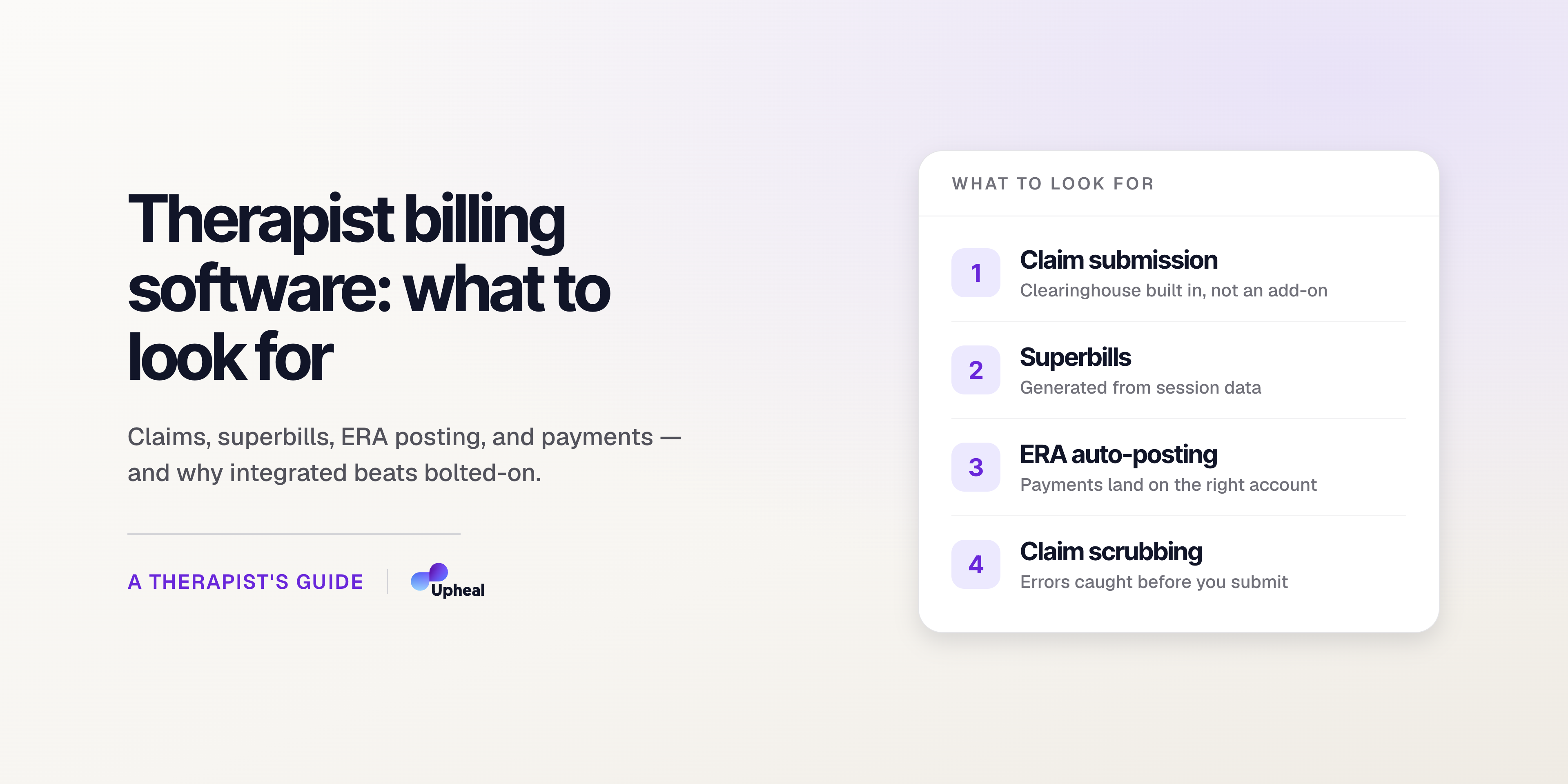 Therapist billing software: what to look for (2026)