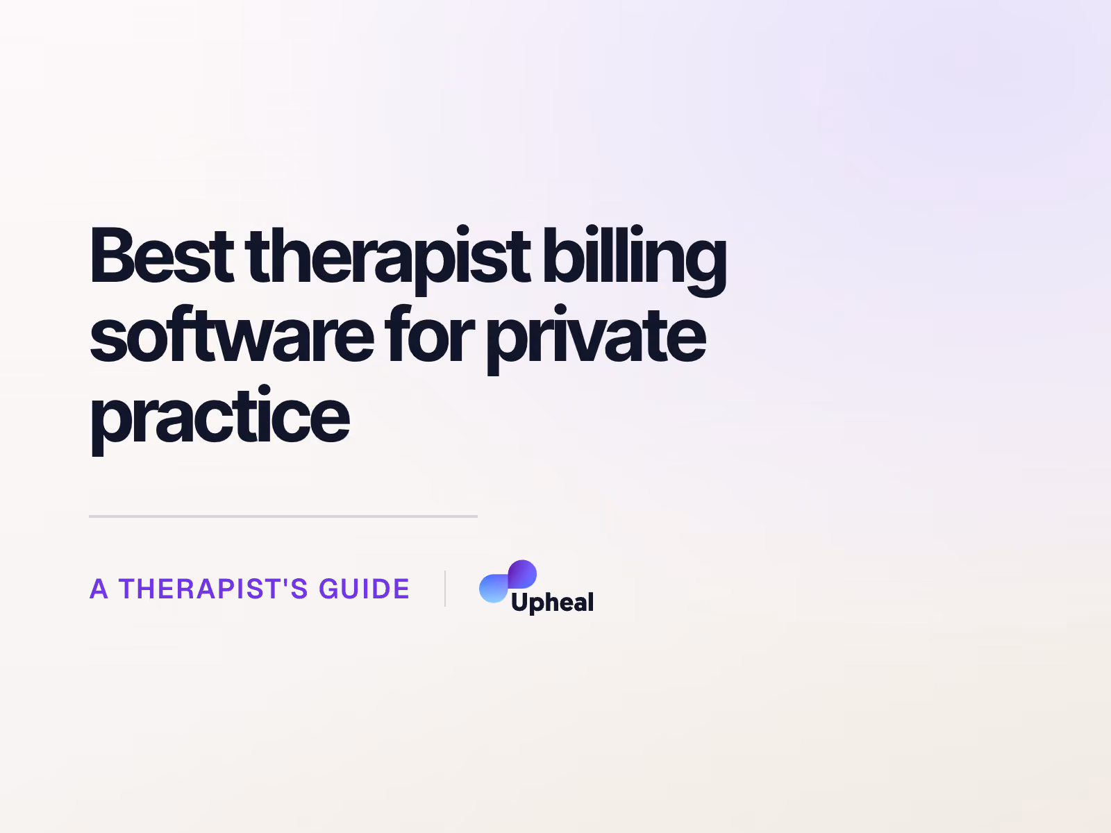 Best therapist billing software for private practice