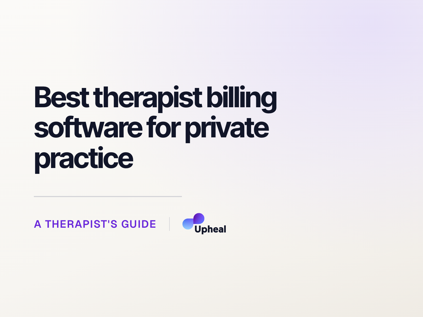 Best therapist billing software for private practice